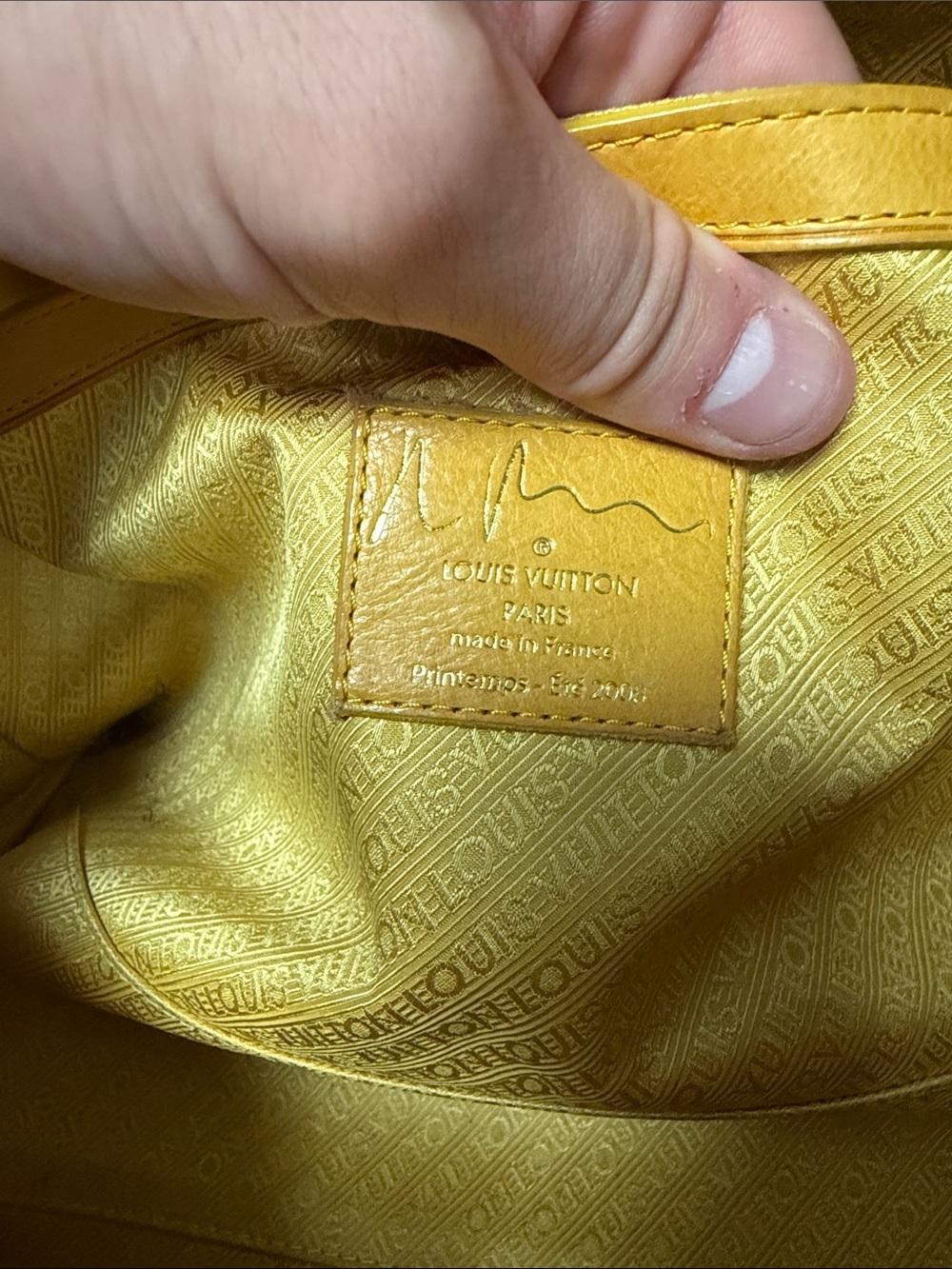 Louis Vuitton Richard Prince Jaune Denim Defile PM weekend bag - Picture 3 of 6